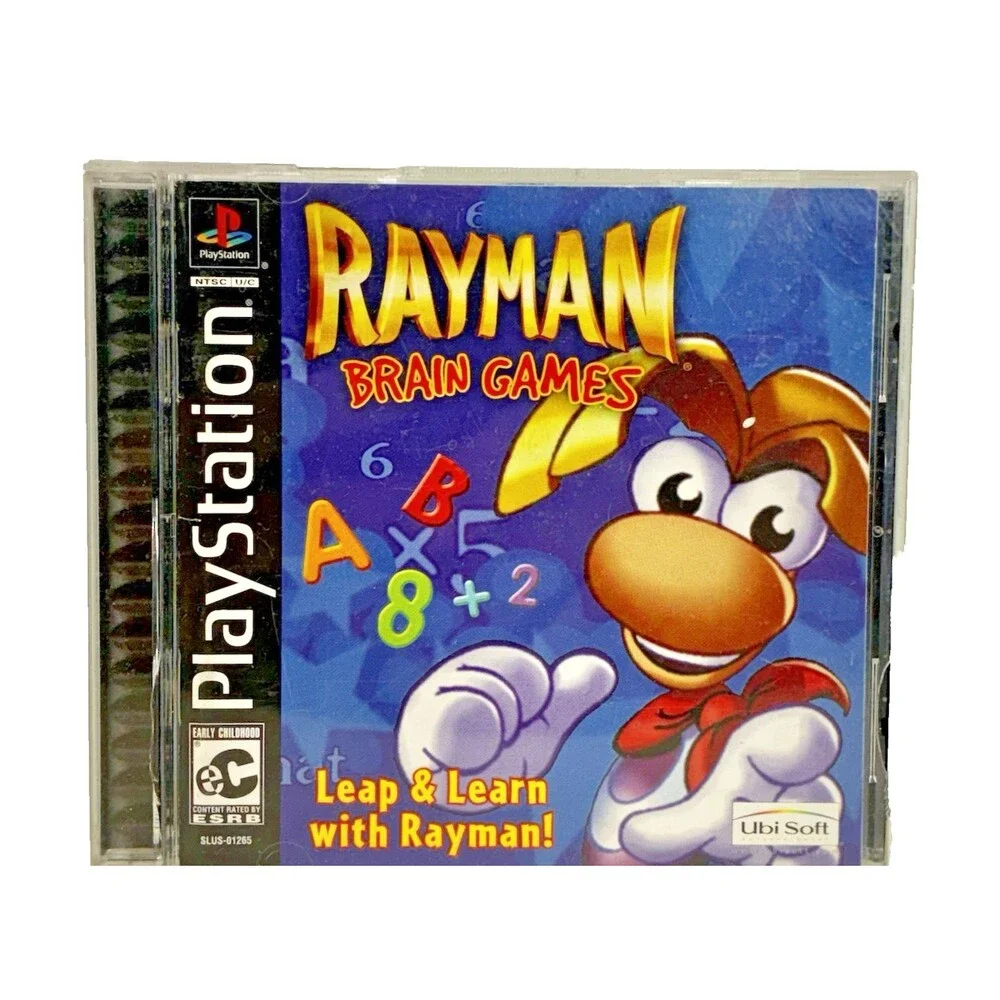 Rayman Brain Games Sony PlayStation 2001 Black Label Complete with Manual Tested